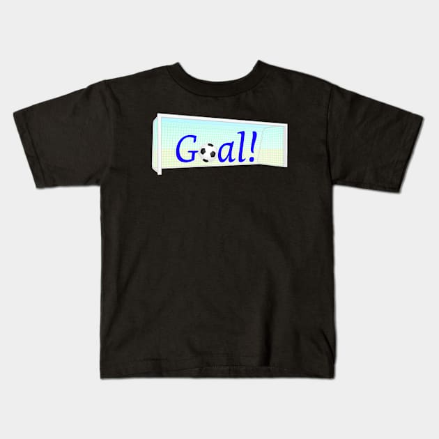 Score a football goal Kids T-Shirt by Artstastic